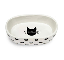Load image into Gallery viewer, Black Cat Oval Cat Dish