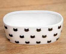 Load image into Gallery viewer, Black Cat Oval Cat Dish
