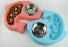 Load image into Gallery viewer, Fish Shape Pet Feeders Supplies Cat and Dog Bowls Stainless Steel Water and Food Bowl Treated Steel Drinking Water Hostile Bowl Twofold Bowl