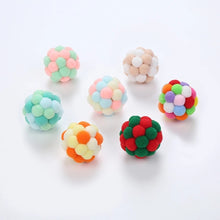 Load image into Gallery viewer, Cat Toy Balls Cat Interactive Toy Plush Artificial Colorful Cats Teaser Toy Pet Supplies Interactive 4CM Mouse Cage Plush Toys