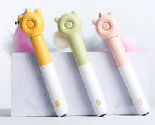 Load image into Gallery viewer, Pet Life 'KITIQUE" 3-in-1 Retractable and Extendable Feathered and Laser Wand Kitty Cat Teaser