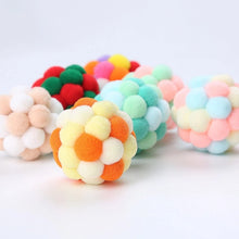 Load image into Gallery viewer, Cat Toy Balls Cat Interactive Toy Plush Artificial Colorful Cats Teaser Toy Pet Supplies Interactive 4CM Mouse Cage Plush Toys