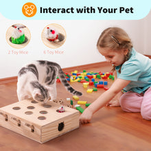 Load image into Gallery viewer, Mewoofun 8 Holes Cat Toys Interactive Whack-a-mole Solid Wood Toys for Indoor