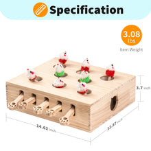 Load image into Gallery viewer, Mewoofun 8 Holes Cat Toys Interactive Whack-a-mole Solid Wood Toys for Indoor