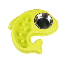 Load image into Gallery viewer, Fish Shape Pet Feeders Supplies Cat and Dog Bowls Stainless Steel Water and Food Bowl Treated Steel Drinking Water Hostile Bowl Twofold Bowl