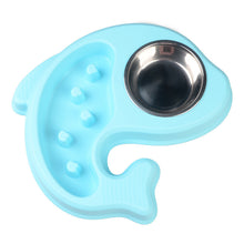 Load image into Gallery viewer, Fish Shape Pet Feeders Supplies Cat and Dog Bowls Stainless Steel Water and Food Bowl Treated Steel Drinking Water Hostile Bowl Twofold Bowl