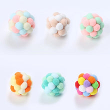 Load image into Gallery viewer, Cat Toy Balls Cat Interactive Toy Plush Artificial Colorful Cats Teaser Toy Pet Supplies Interactive 4CM Mouse Cage Plush Toys