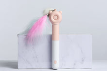 Load image into Gallery viewer, Pet Life 'KITIQUE" 3-in-1 Retractable and Extendable Feathered and Laser Wand Kitty Cat Teaser