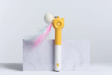 Load image into Gallery viewer, Pet Life 'KITIQUE" 3-in-1 Retractable and Extendable Feathered and Laser Wand Kitty Cat Teaser