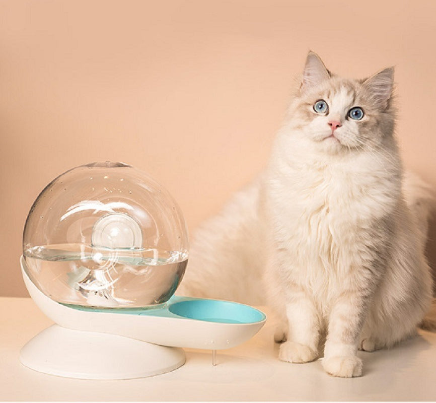 Snail-Shaped Pet Cat Automatic Flow Water Feeder Water Fountain Dispenser for Cats Dogs Small Animals, Capacity: 2.8L (99oz)